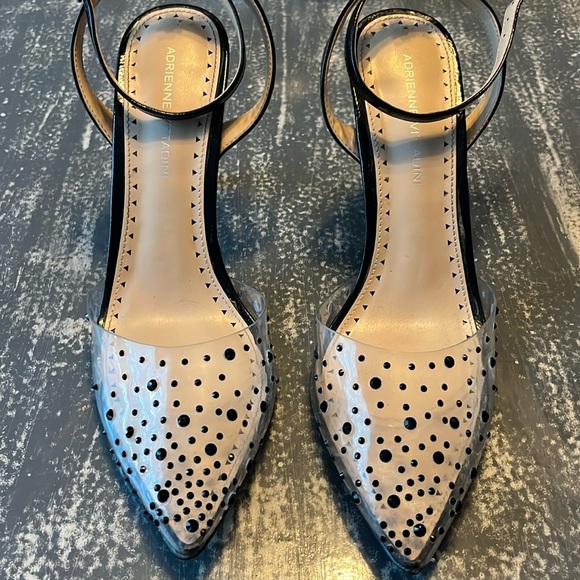 Adrienne Vittadini Shoes - Adrienne Vittadini Black and Cream Heels 4 Inches